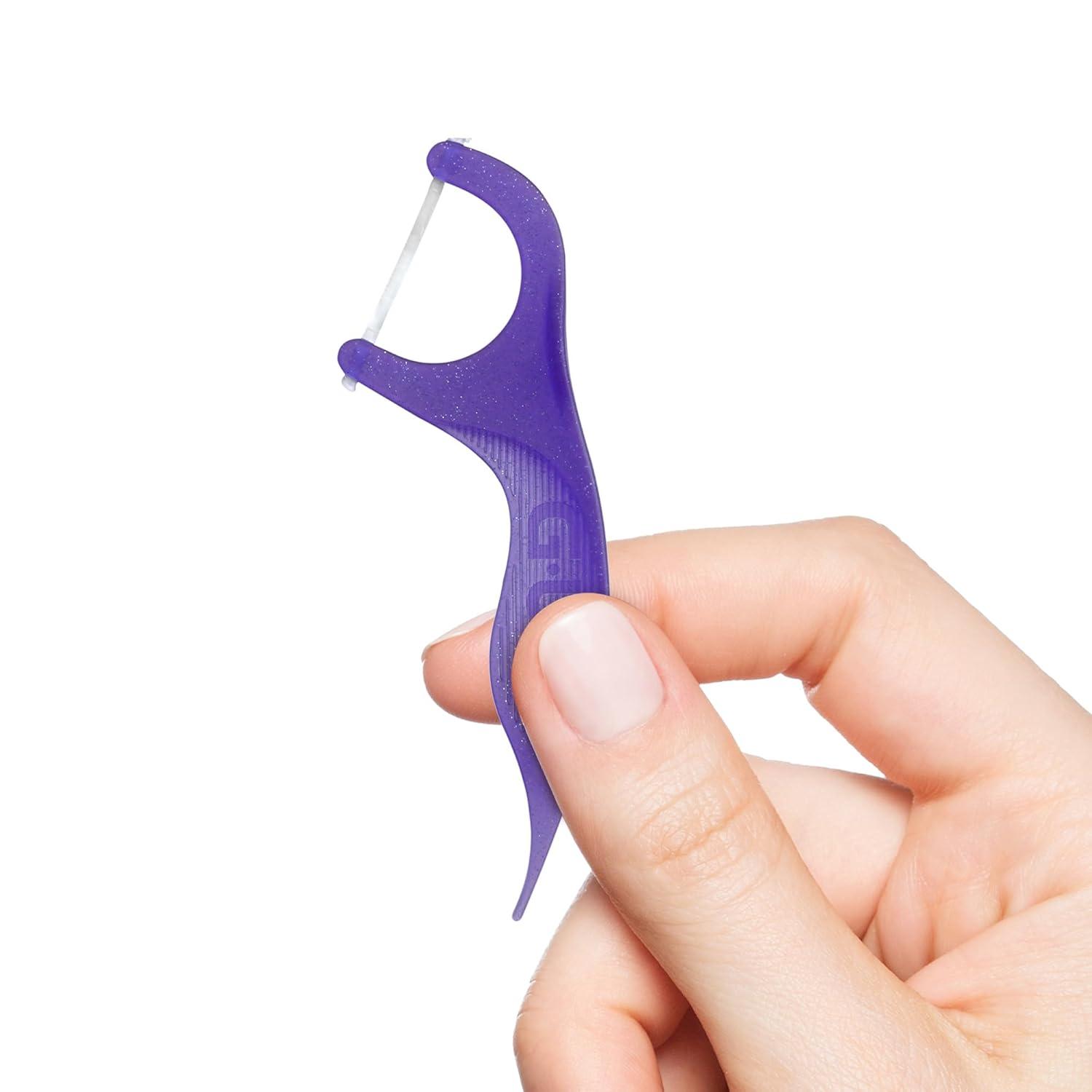 imageGUM Comfort Slide Floss Picks Perfect for Tight Teeth Extra Strong ShredResistant Dental Floss Easy Grip Handle Dental Flossers for Adults Fresh Mint Flavor 120 Count