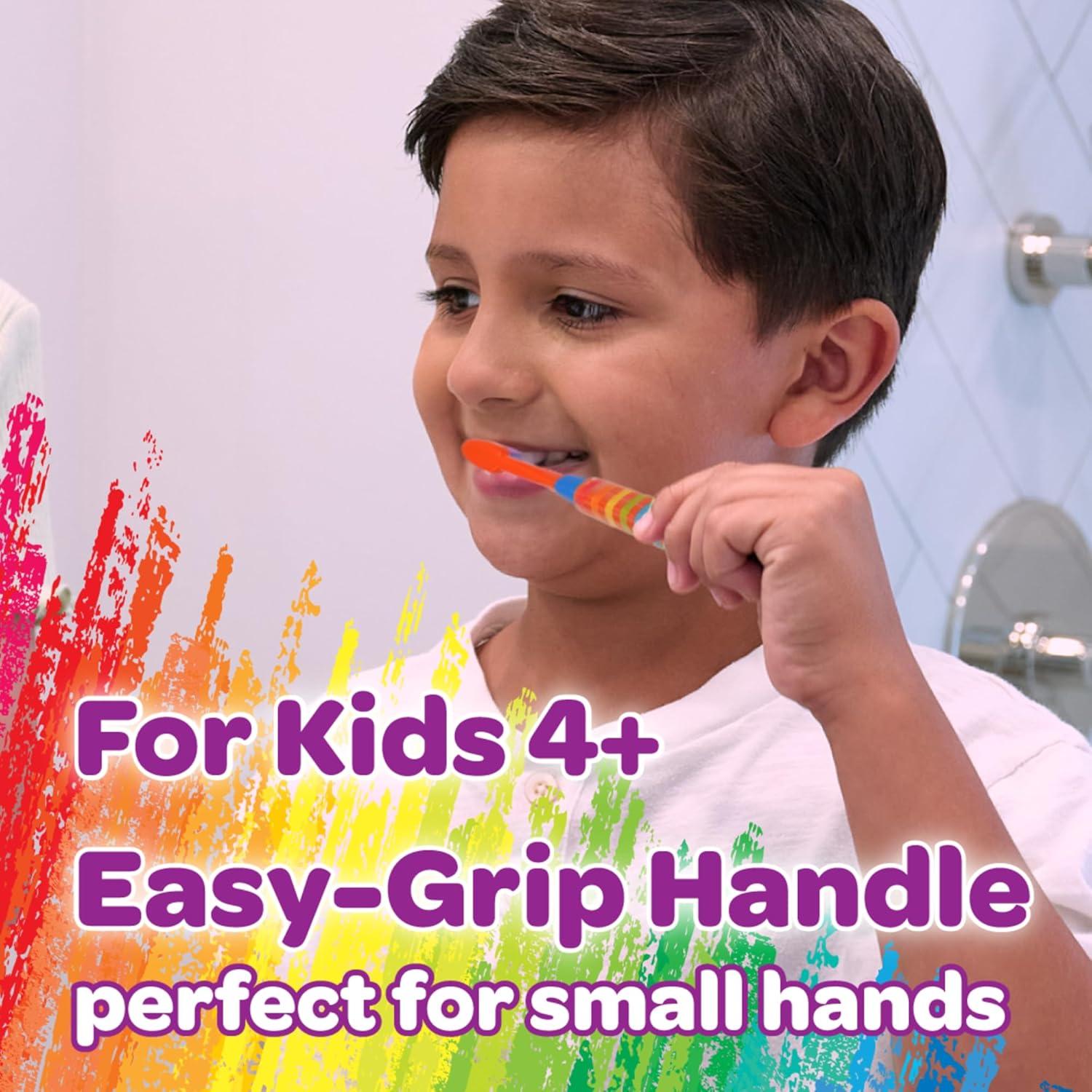 imageGUM Crayola Deep Clean Childrens Toothbrush Extra Soft Toothbrush for Kids Suction Cup Base Ages 4 1 CountPack of 4