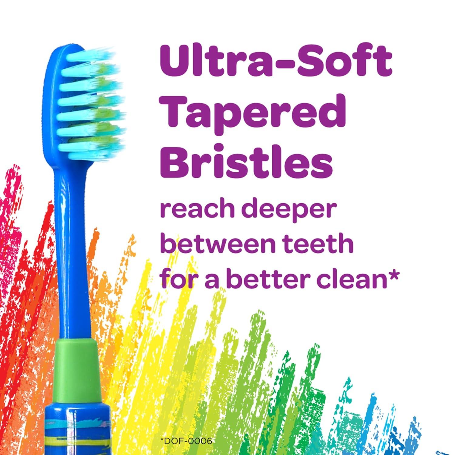 imageGUM Crayola Deep Clean Childrens Toothbrush Extra Soft Toothbrush for Kids Suction Cup Base Ages 4 1 CountPack of 4