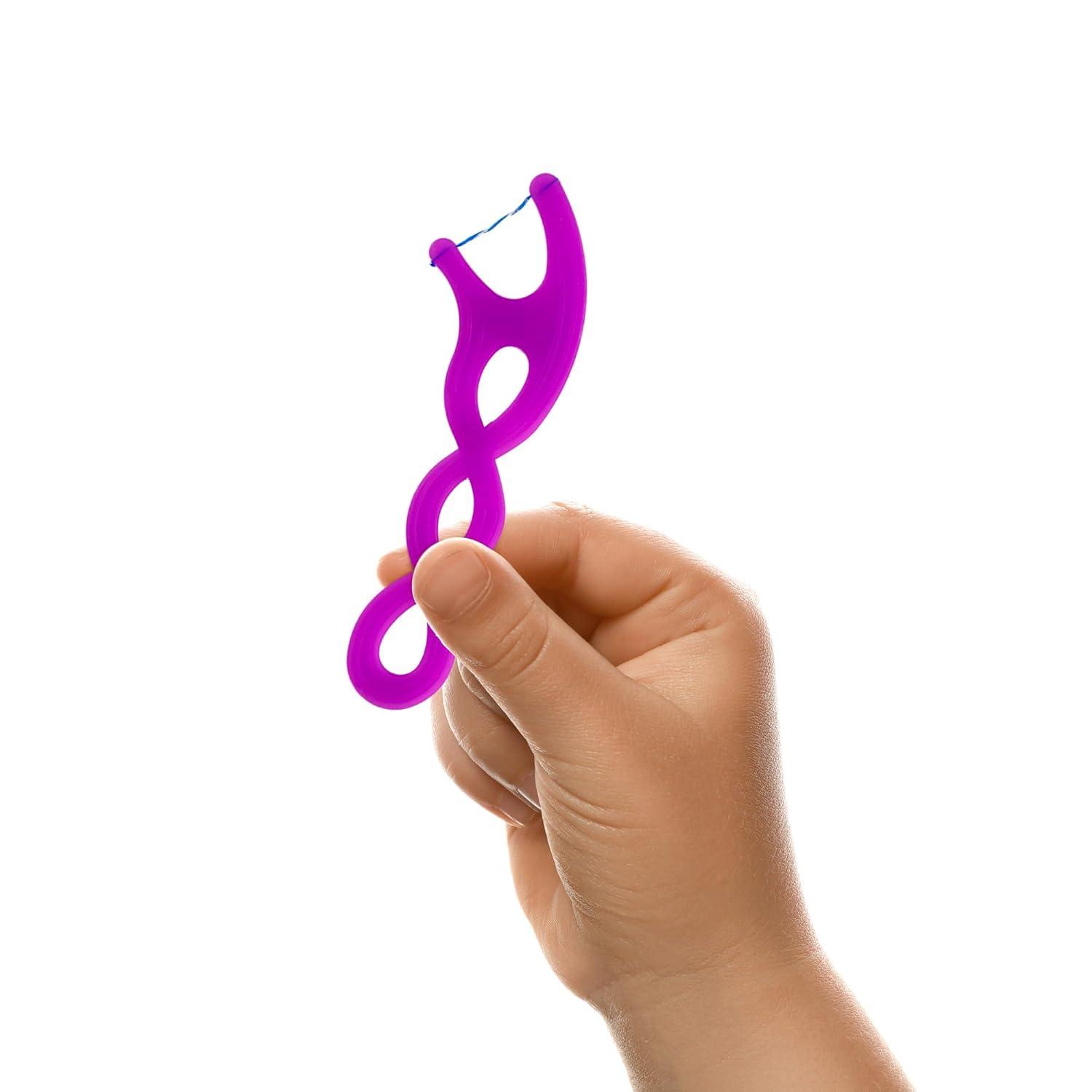 imageGUM Crayola Twistables Kids Flossers with Fluoride Designed for Little Hands Three Fun Fruit Flavors Easy to Use Kids Floss Picks for Children Ages 3 75 Count