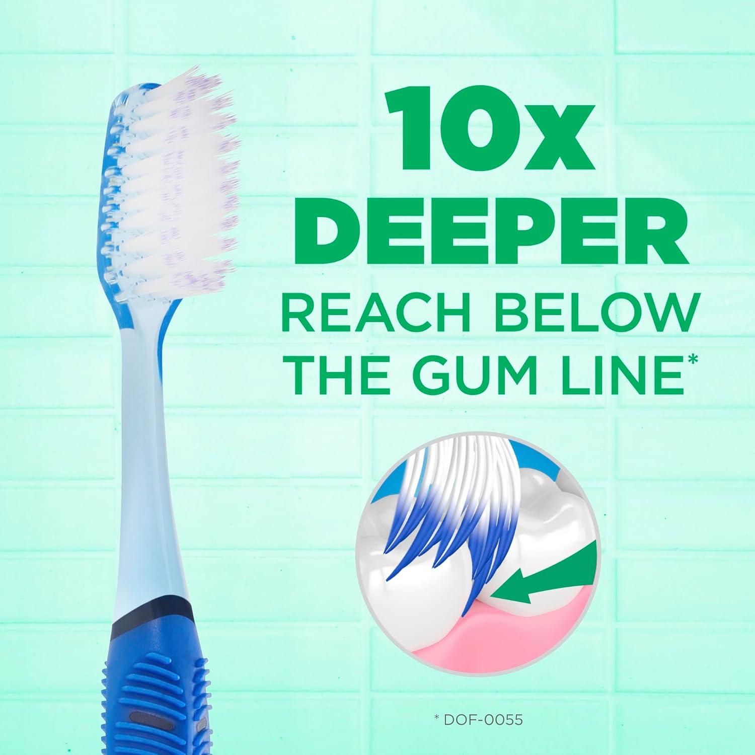 imageGUM Deep Clean Technique Toothbrush Full Head Soft Toothbrushes for Adults with Sensitive Gums Extra Fine Bristles 2 Count