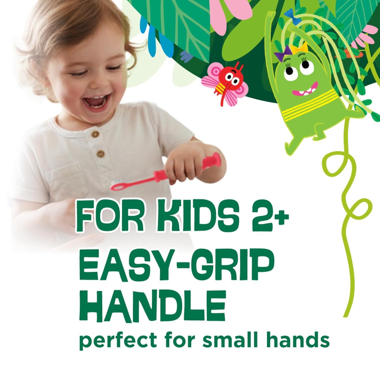 imageGUM Monsterz Jr Kids Toothbrush Soft Bristled Childrens Toothbrush with Suction Cup for Ages 5 2 CountPack of 6Ages 2