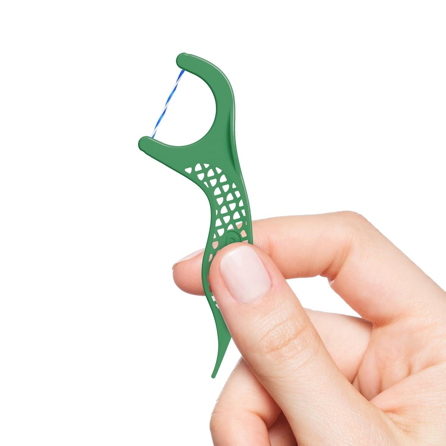 imageGUM Professional Clean Floss Picks Extra Strong ShredResistant Floss Easy Grip Handle Dental Flossers for Adults Fresh Mint Flavor 150 Count90 Count