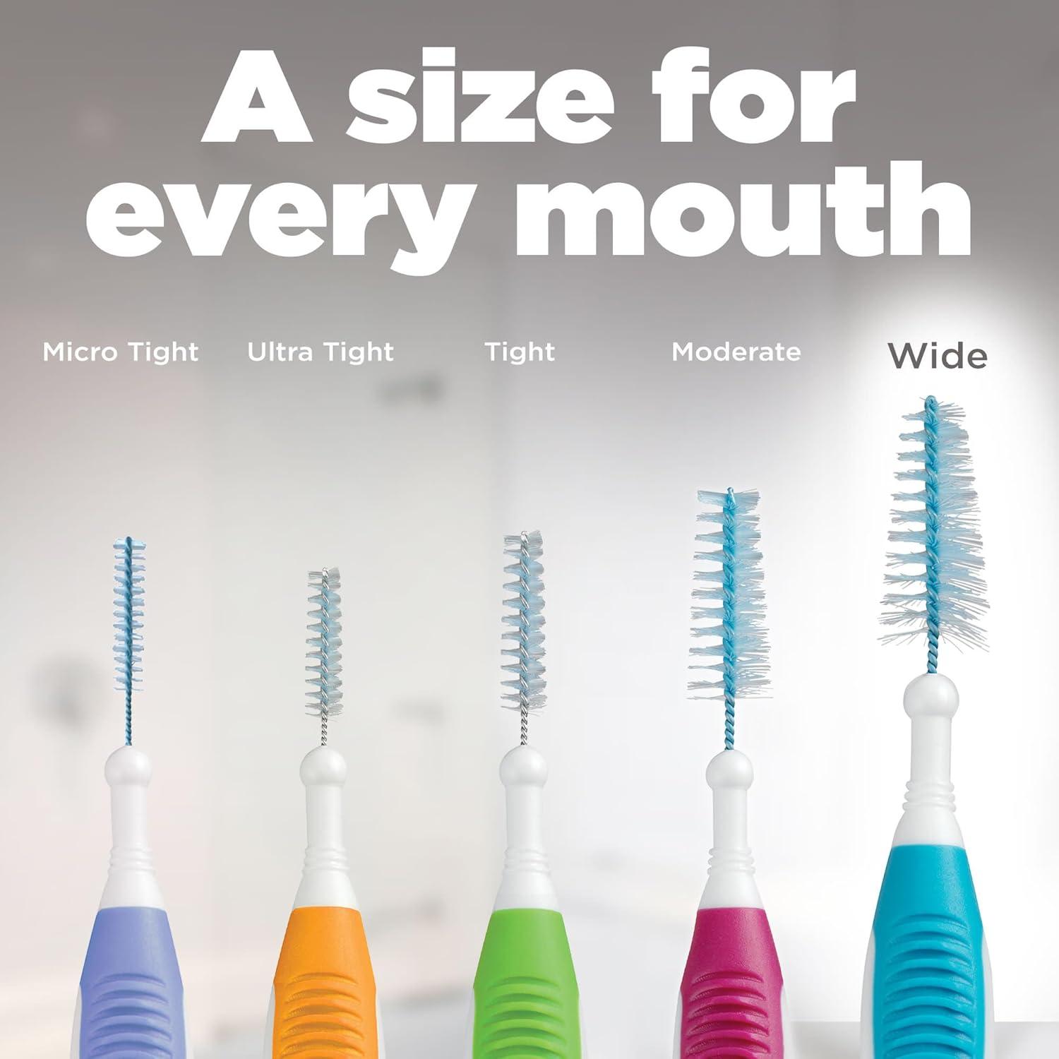 imageGUM Proxabrush GoBetweens Wide Interdental Brushes Soft Bristled Dental Picks for Plaque Removal amp Gum Health Safe for Braces amp Dental Devices 10ct Pack of 6