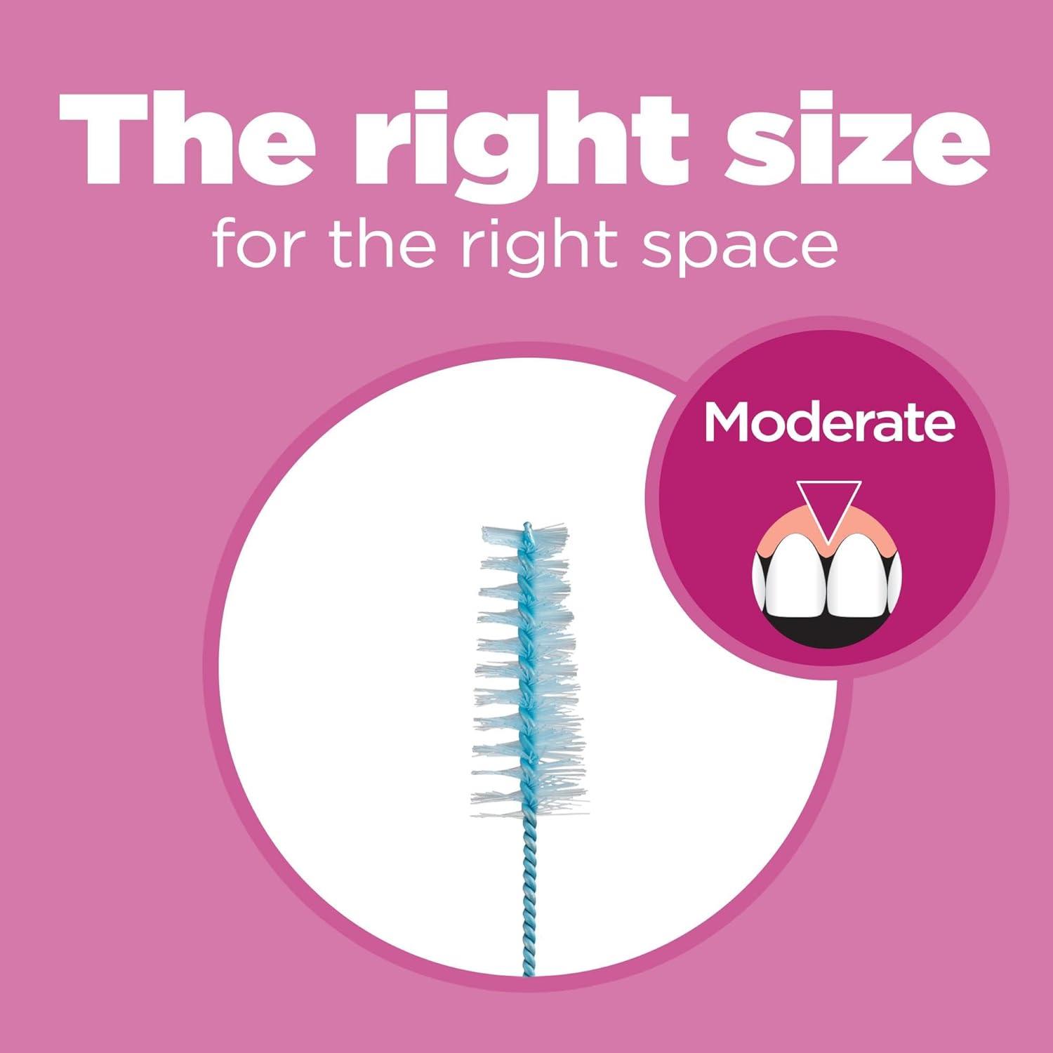 imageGUM Proxabrush GoBetweens Refills Moderate Compatible with GUM Permanent Handle Reusable Interdental Brushes Soft Bristled Dental Picks 8 Count Pack of 68 Count Pack of 1
