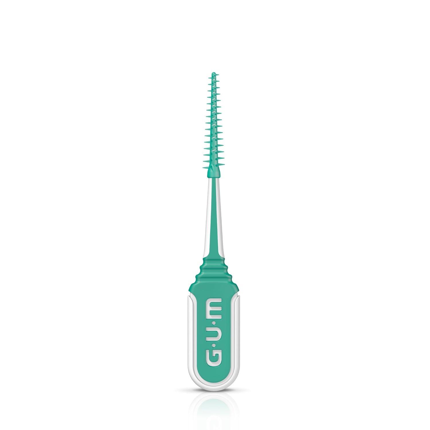 imageGUM SoftPicks Comfort Flex Mint Easy to Use Dental Picks for Teeth Cleaning Health Disposable Interdental Brushes with Convenient Carry Case Dentist Recommended 80 Count Pack of 4
