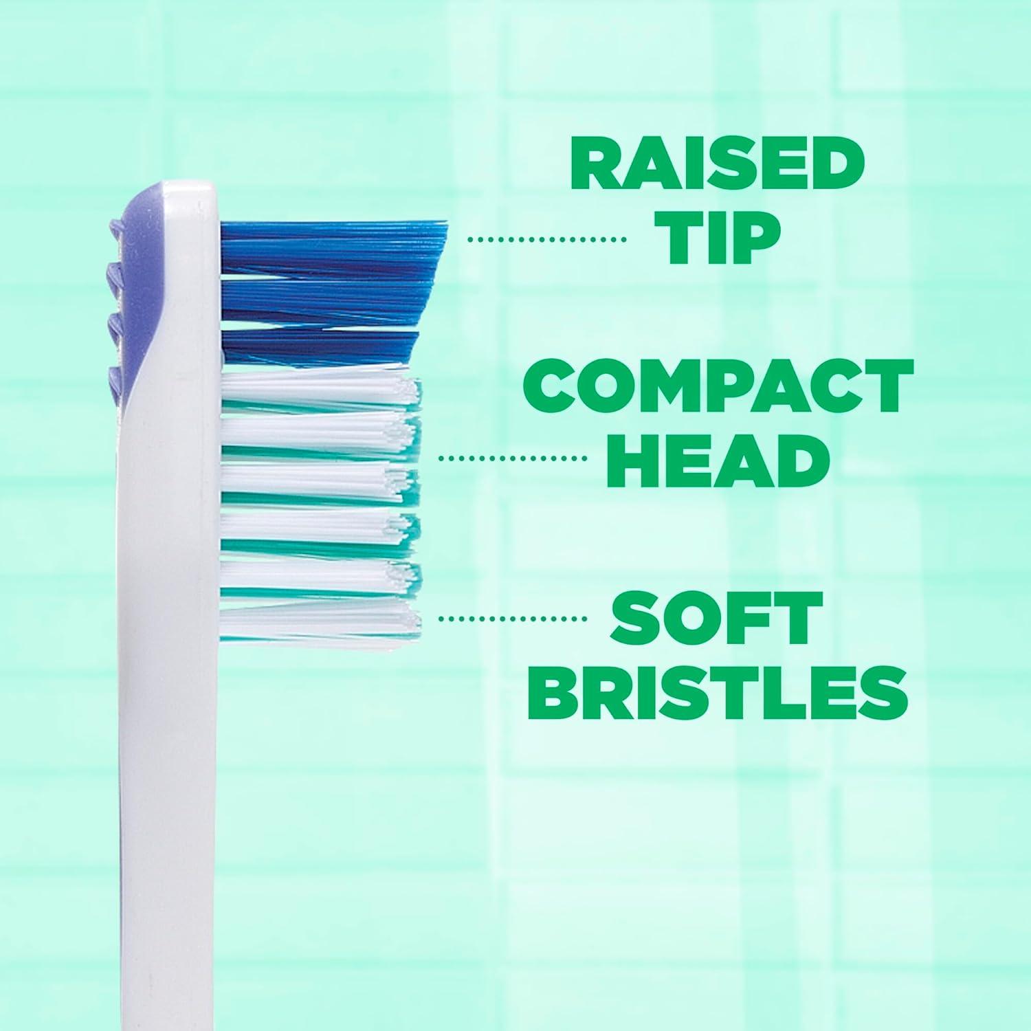 imageGUM Super Tip Toothbrush Soft Bristle Toothbrush for Adults with Tongue Cleaner Compact Head 1ct Pack of 121 Count Pack of 12