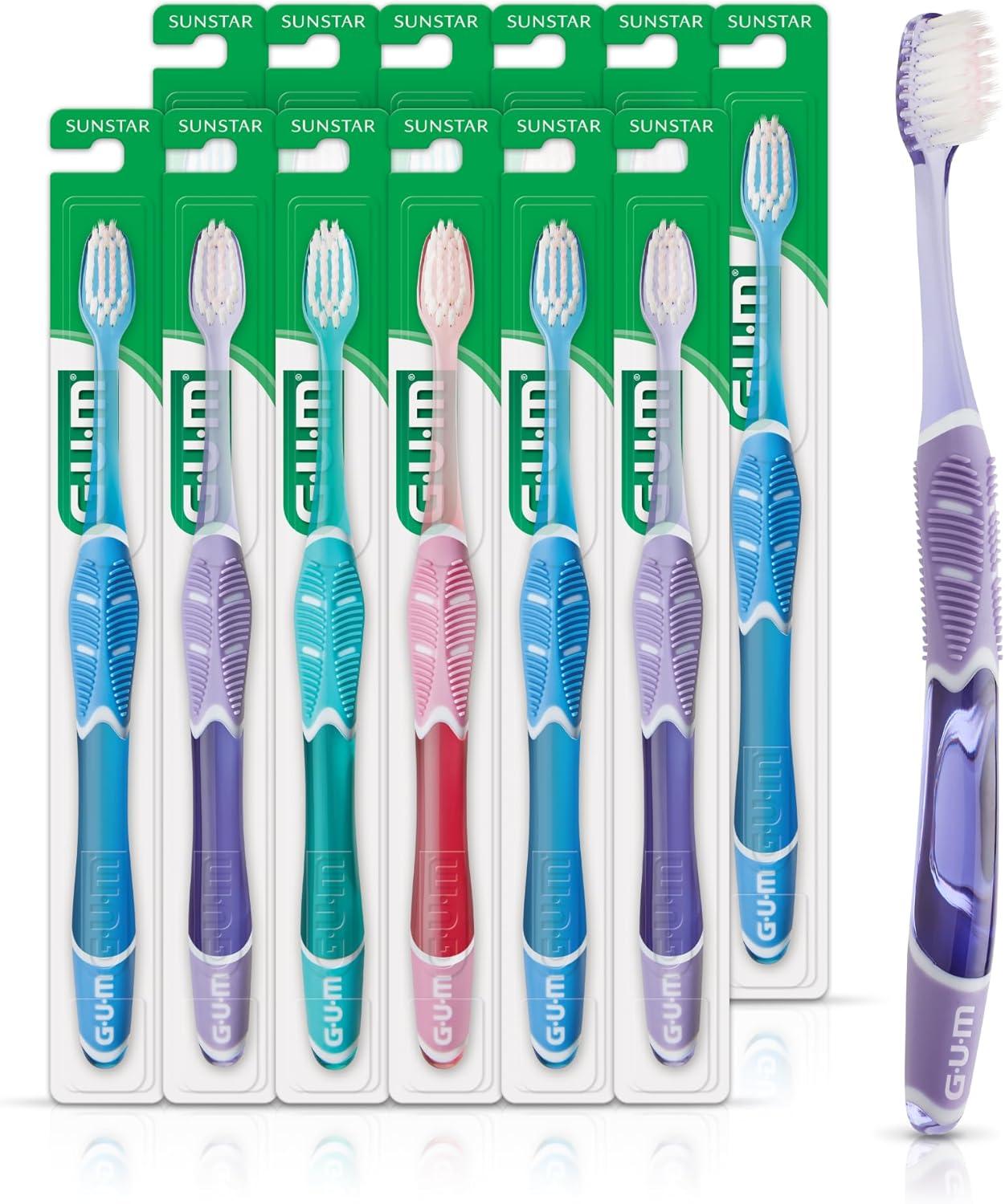 imageGUM Technique Deep Clean Sensitive Toothbrush Compact Head amp Ultra Soft Tapered Bristles for Adults with Sensitive 1ct 12pk1 Count Pack of 12