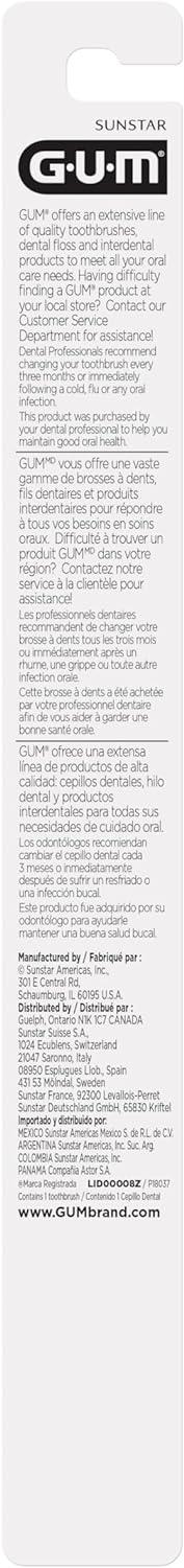 imageGUM Technique Deep Clean Sensitive Toothbrush Compact Head amp Ultra Soft Tapered Bristles for Adults with Sensitive 1ct 12pk1 Count Pack of 12