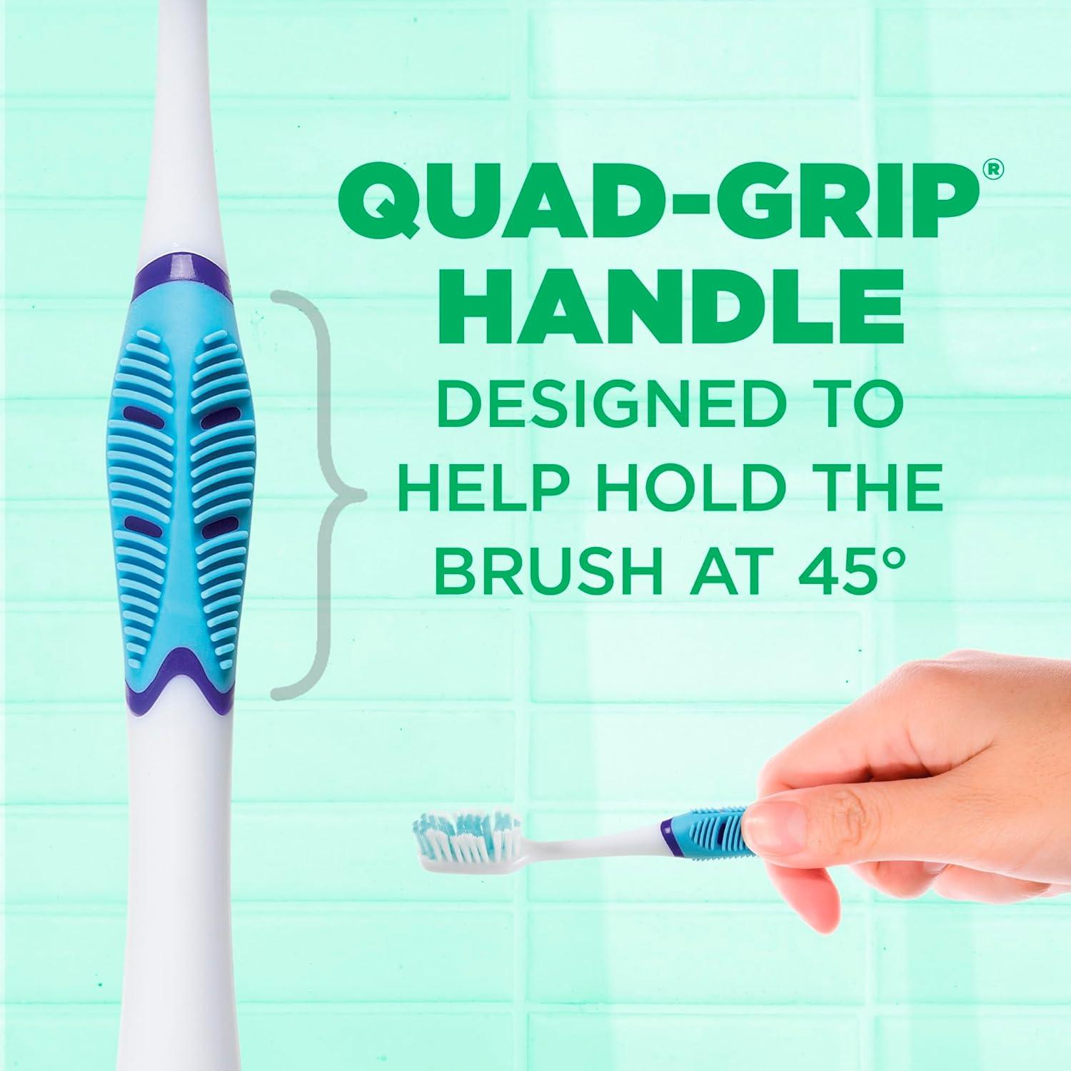 imageGUM Technique Sensitive Care Toothbrush with QuadGrip Handle Full Head amp Ultra Soft Dome Trim Bristles for Plaque Removal Thats Gentle on Gums 2ct2