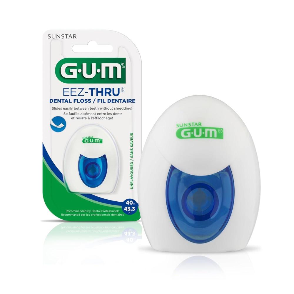 imageGUM EEZThru Floss Threaders Dental Flossers for Braces Bridges amp Implants Pack of 1