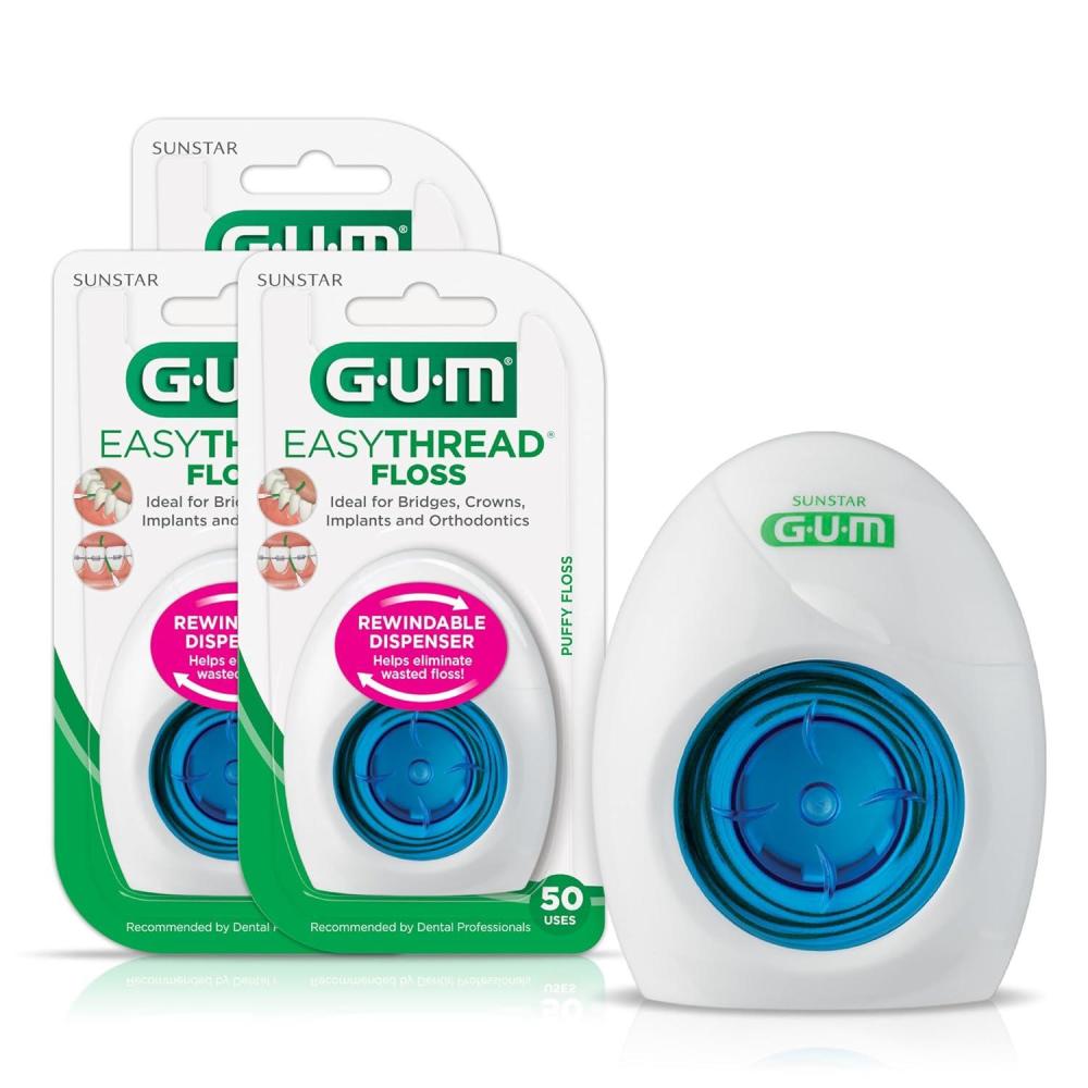 GUM EasyThread Threader Floss – Expanding Dental Floss for Braces ...