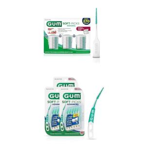 Bundle of GUM Soft-Picks Original Dental Picks, 270 Count + GUM Soft-Picks Advanced Dental Picks, 90 Count (Pack of 3)