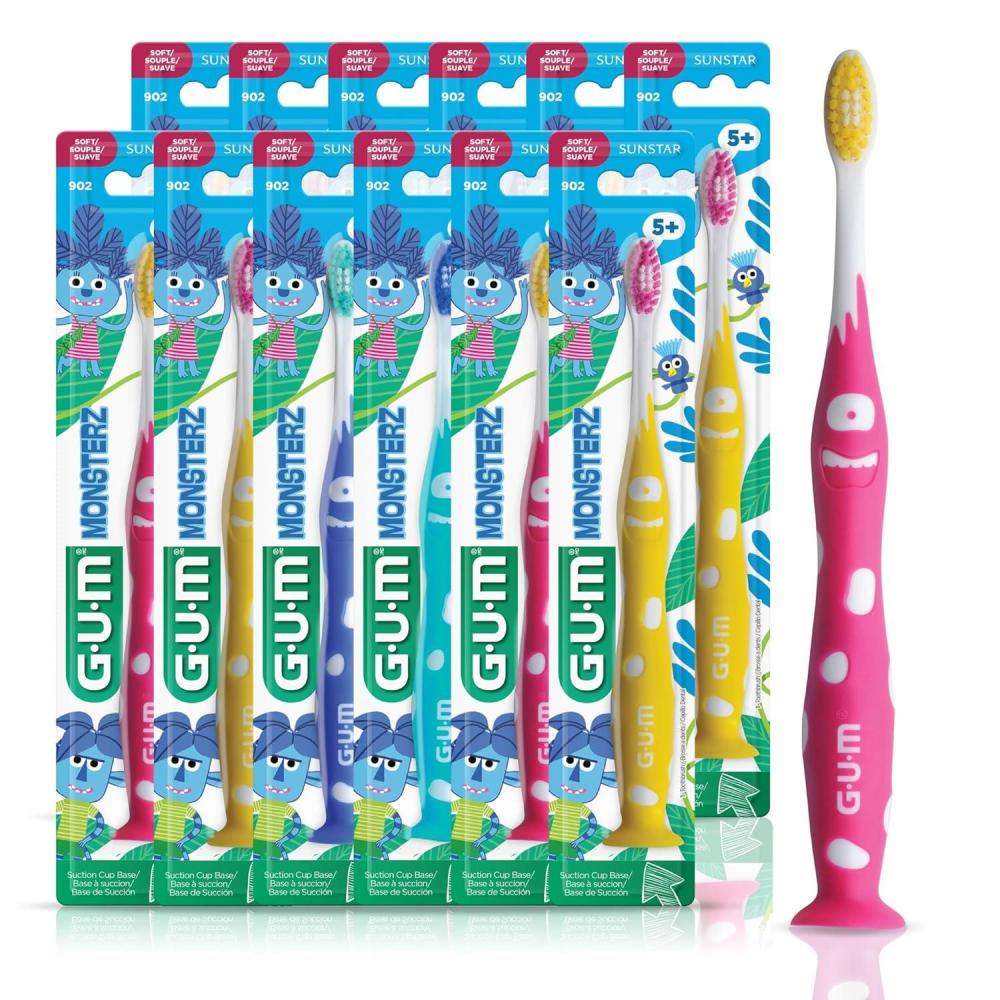 imageGUM Monsterz Junior Toothbrush 902PC Professional Sample 1 Count Pack of 12