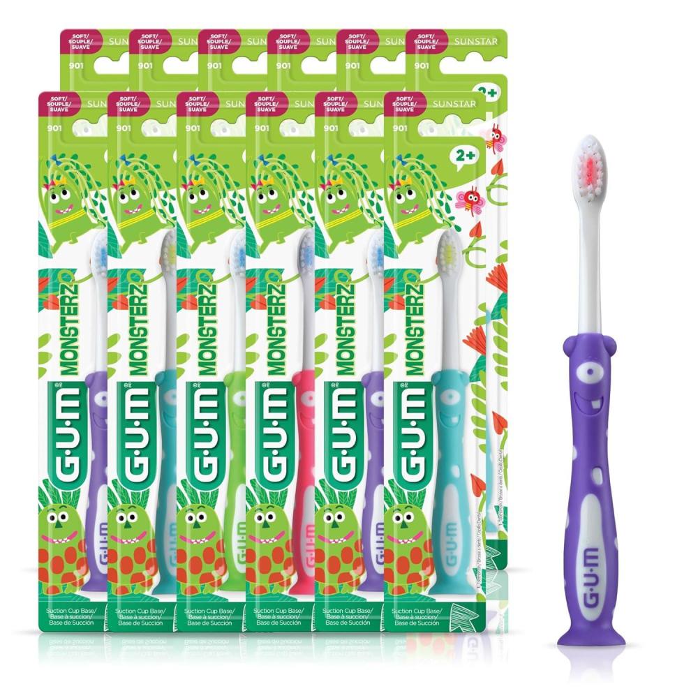 imageGUM Monsterz Kids Toothbrush 901PC Professional Sample 1 Count Pack of 12