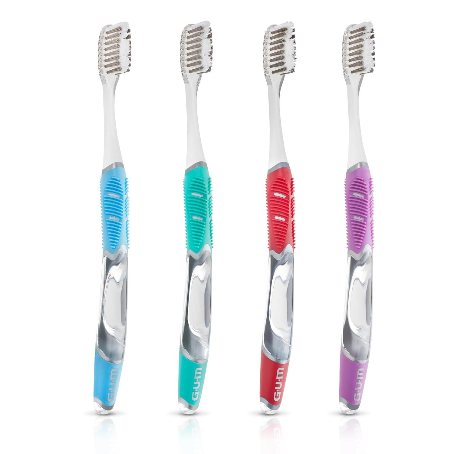 imageGUM Technique Enamel Clean Toothbrush Compact Head Toothbrushes for Adults Soft Bristles 1 Count Pack of 6