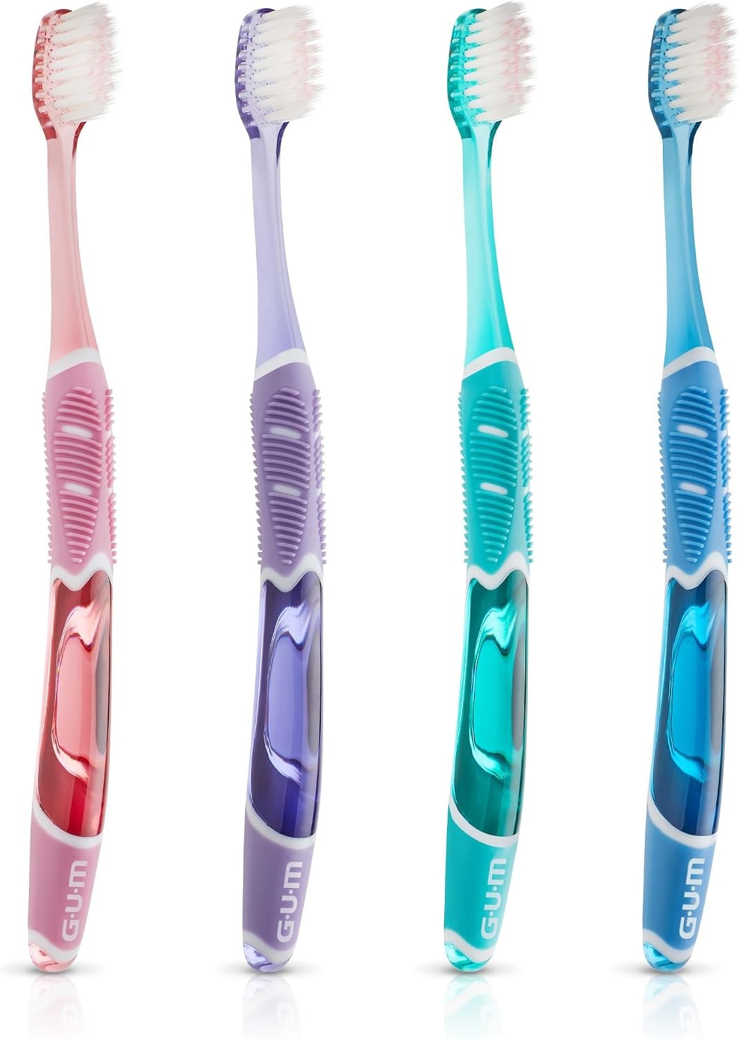 image:imageGUM Sensitive Clean Technique Toothbrush for Adults with UltraSoft UltraFine Tapered Bristles for Deeper Reach and Sensitive Compact Head 1 Count Pack of 6