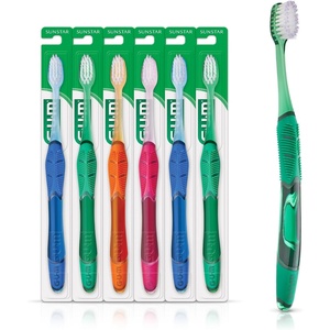 GUM Deep Clean Technique Toothbrush for Adults with Soft Ultra-Fine Tapered Bristles for Deeper Reach, Compact Head, 1 Count (Pack of 6)(1 Count (Pack of 6))