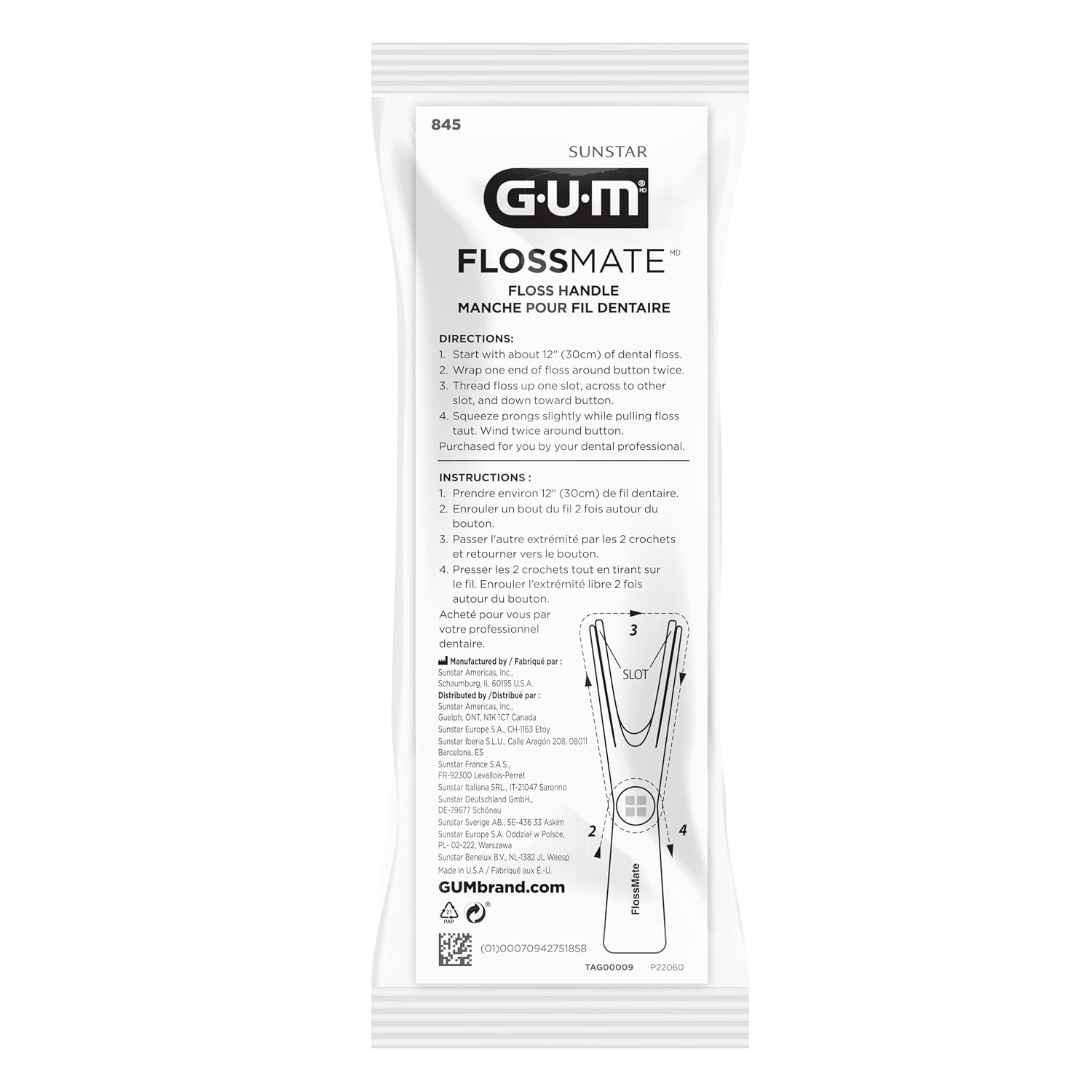 image:imageGUM Flossmate Reusable Floss Handle Environmentally Friendly Dental Floss Picks for Plaque Removal and Gum Health 1 ctPack of 31 Count Pack of 1
