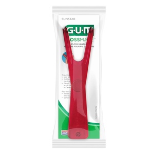 GUM Flossmate Reusable Floss Handle, Environmentally Friendly, Dental Floss Picks for Plaque Removal and Gum Health 1 ct.(Pack of 3)(1 Count (Pack of 1))