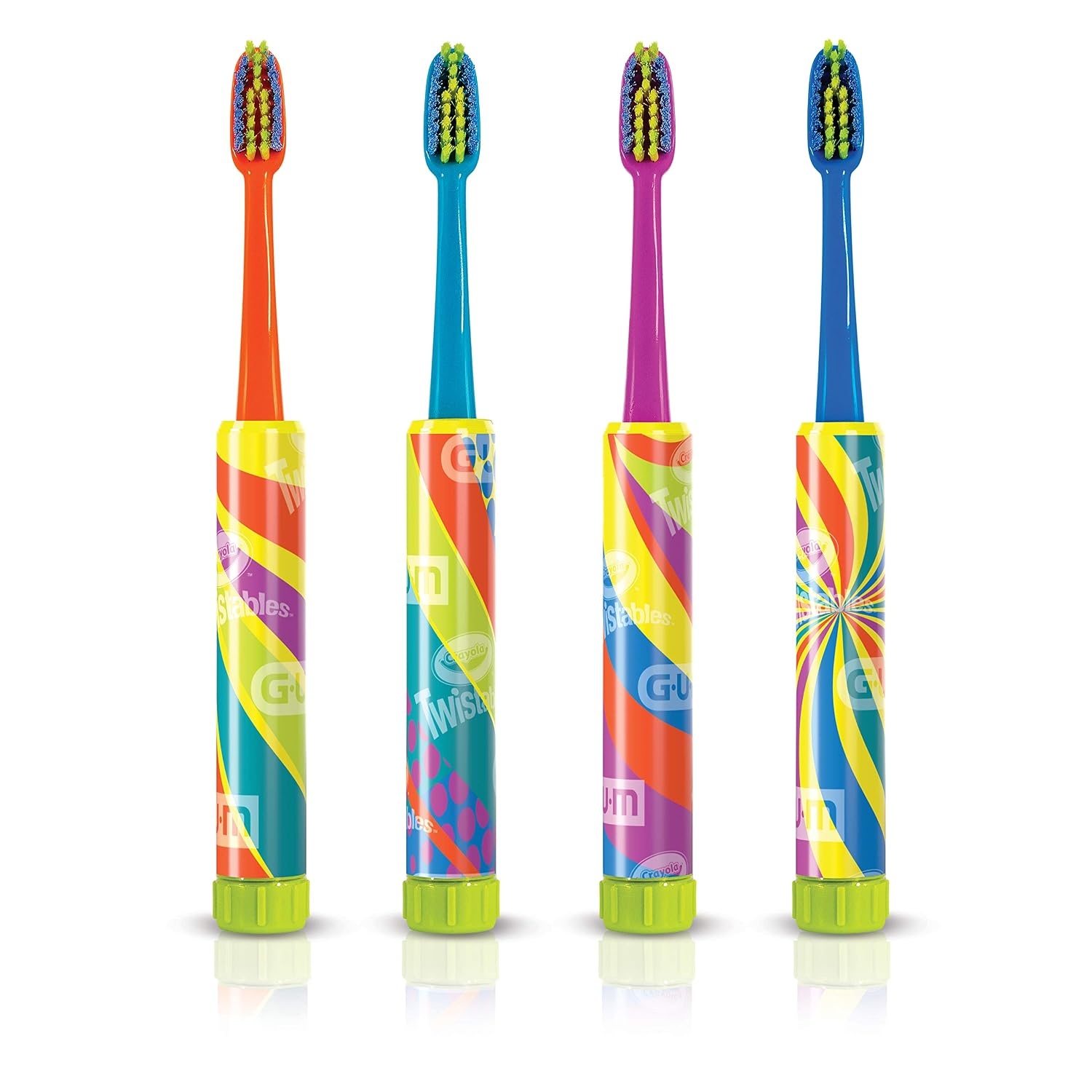 image:imageGUM Crayola Twistables Kids Toothbrush with Fun Twisting Head Soft Bristles Ages 3 Pack of 21 ct Pack of 2