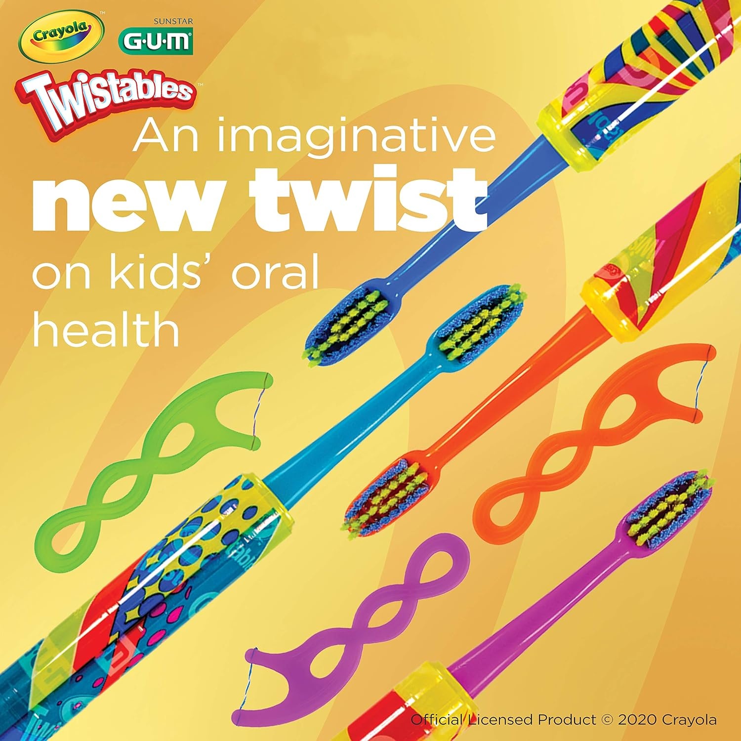 image:imageGUM Crayola Twistables Kids Toothbrush with Fun Twisting Head Soft Bristles Ages 3 Pack of 21 ct Pack of 2